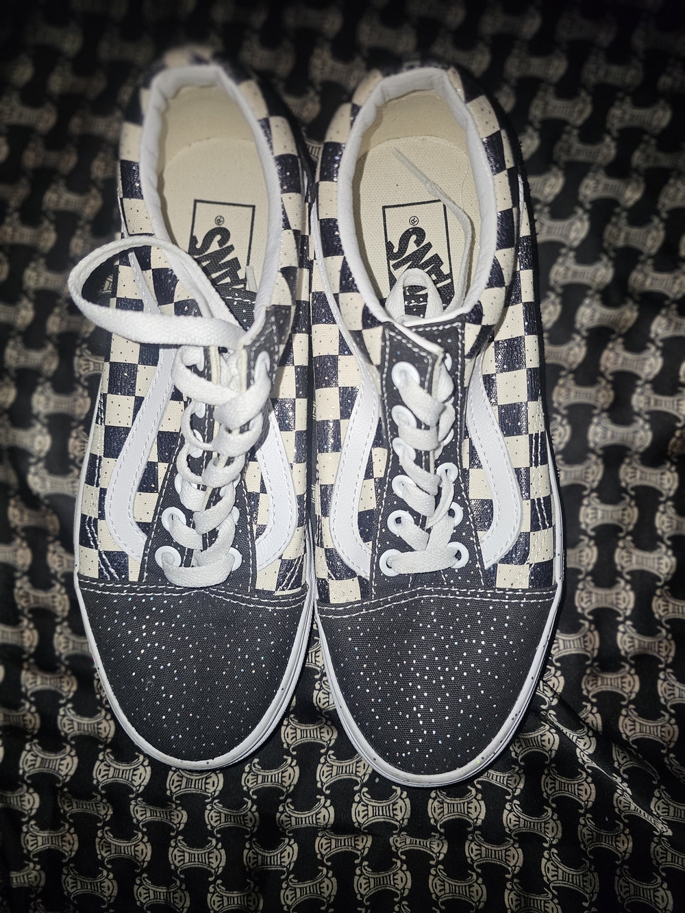 Vans Women's Black & White Checkerboard Old Skool Sneakers